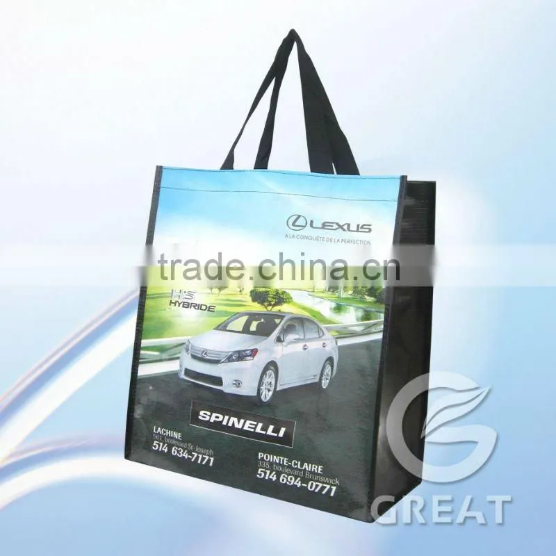 Fashion Printed Recycle PP Woven Bag With Handle(glt-w0094)