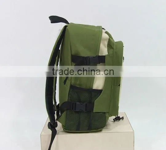 Teenage School bags 600D Simple School Backpack /Army green Color school bags for Teenagers