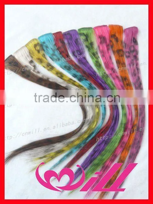 pretty synthetic clip in leopard print hair extensions leopard hair extensions
