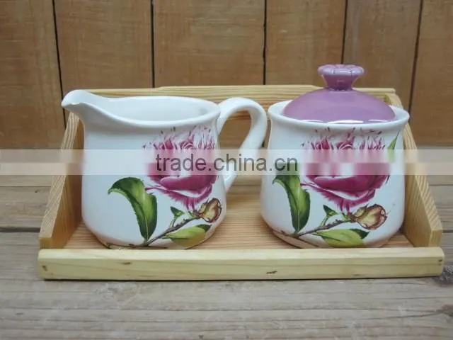 Artistic ceramic breakfast cup and saucer set