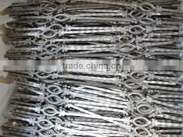 wrought iron bars and fence pickets