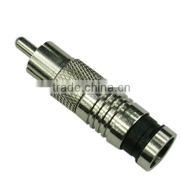 hot sell compression male rca connector rg59 rg6 rca plug connector
