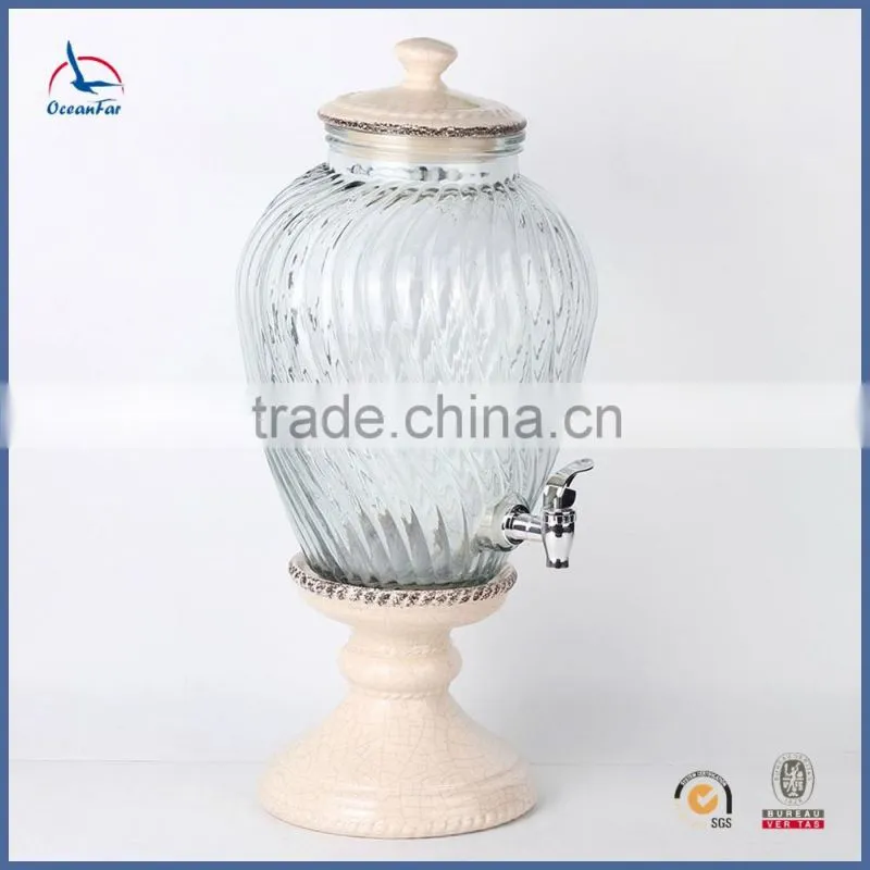 Wholesale Market 10L Glass Dispenser Large Capacity Glass Honey Dispenser
