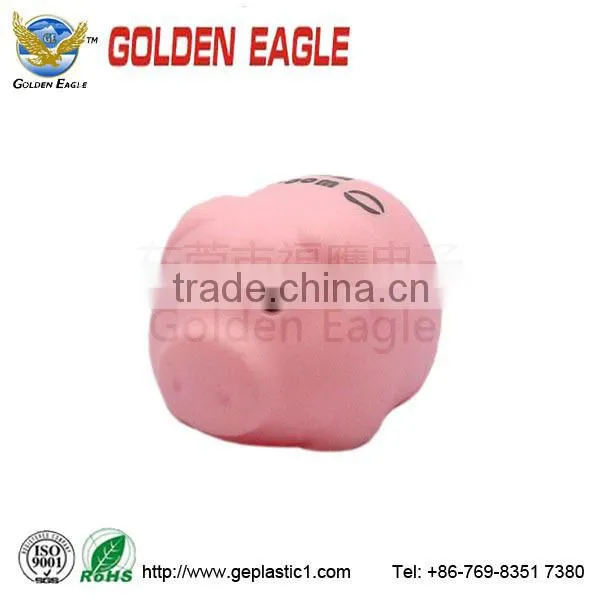 2015 Pink pig plastic toy boardgame pvc figurine,mini board game plastic figurine toy,custom 3d cartoon figurine with ISO9001