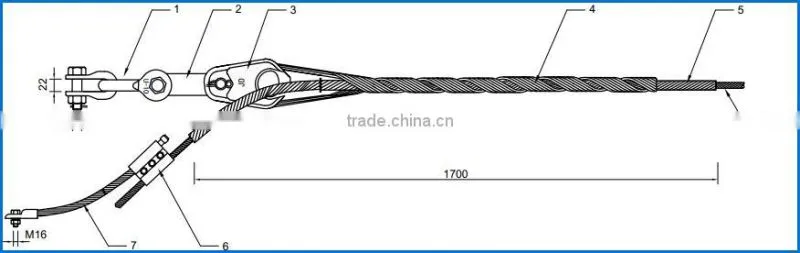 2016 New High Voltage Cable 100m Suspension Clamp