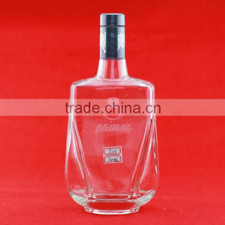 Hot selling good quality fancy glass bottles elegant bottles spirit bottles
