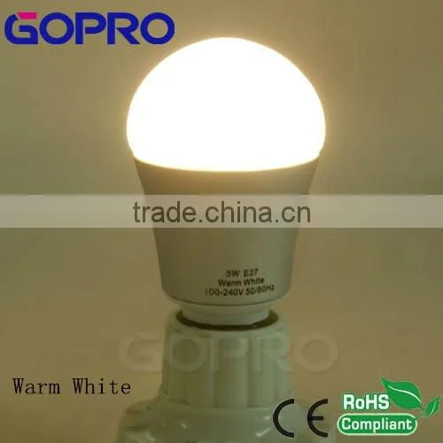 CE ROHS FCC Approval 80lm/W E27 7W LED Bulb China