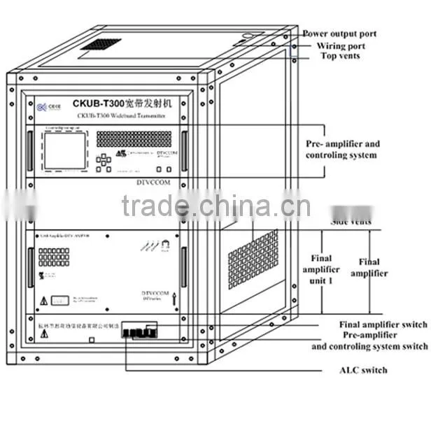300W DVB-T2 TV broadcast transmitter