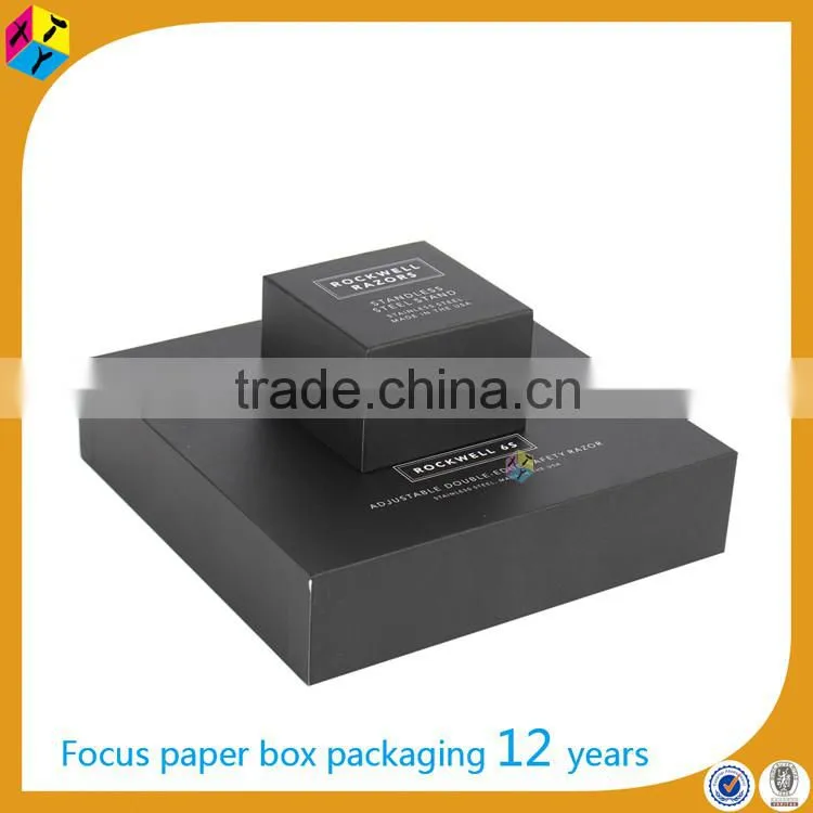 plain cosmetic product black custom box printing