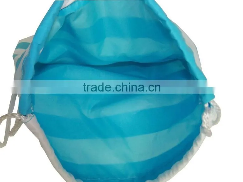 2016 New arrival wholesale 600D polyester Drawstring bags for girls ,polyester for body
