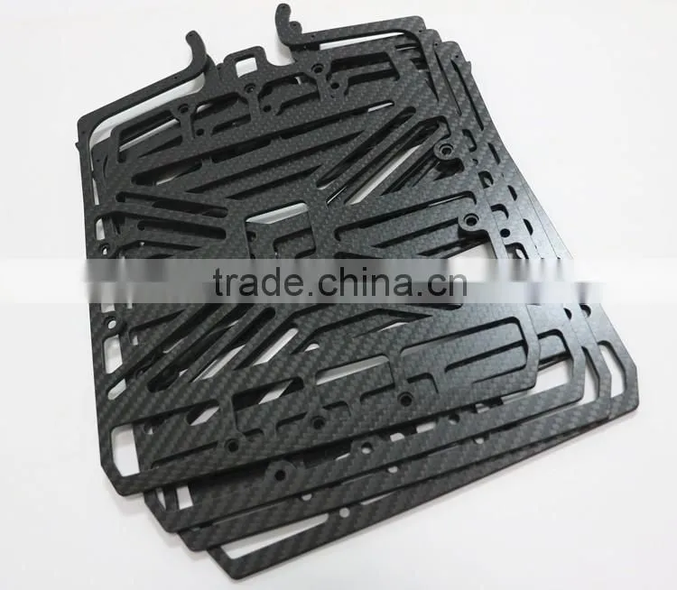 Quality 100% carbon fibre sheet cnc parts engineered for UAV aircraft structural applications