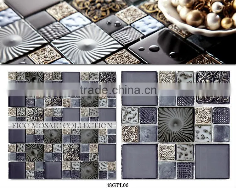 Fico mosaic, 48GPL06, blue mosaic tiles