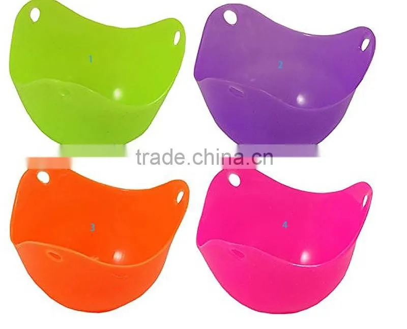 Silicone Egg Poaching Cups Silicone Egg Poacher Cookware Cups in Vivid Colors