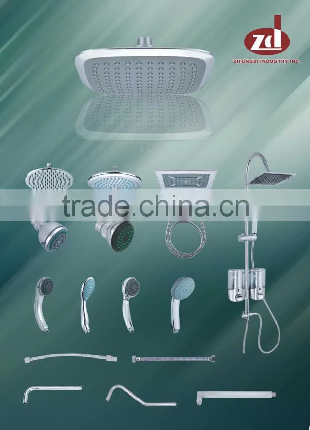 square 6" abs rain shower head