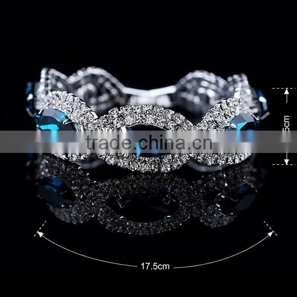 2016 New Gold Silver Triangle Alloy Wide Open Cuff Bangle Bracelet For Women Fashion Jewelry