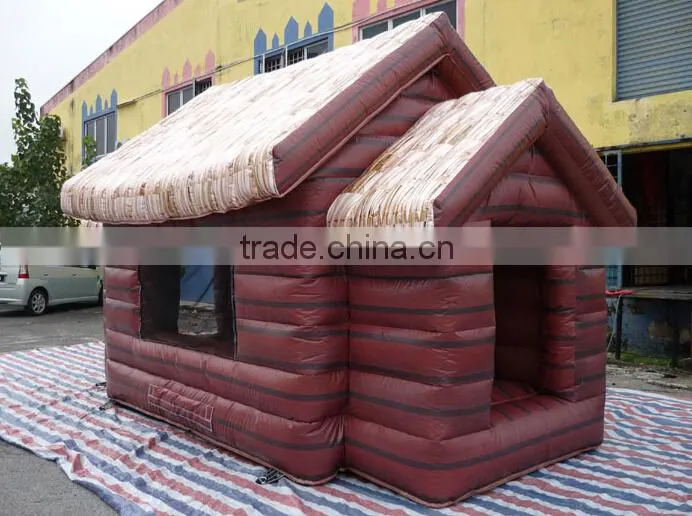 Cheap Brown Inflatable Christmas House Inflatable Log Cabin House for Sale