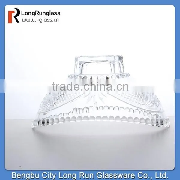 LongRun eco-friendly 30oz beautiful shape patterned glass fruit plate