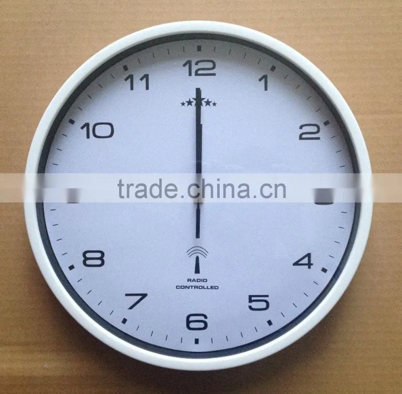 hot selling 12 inch plastic DCF Radio controlled wall clock 2016