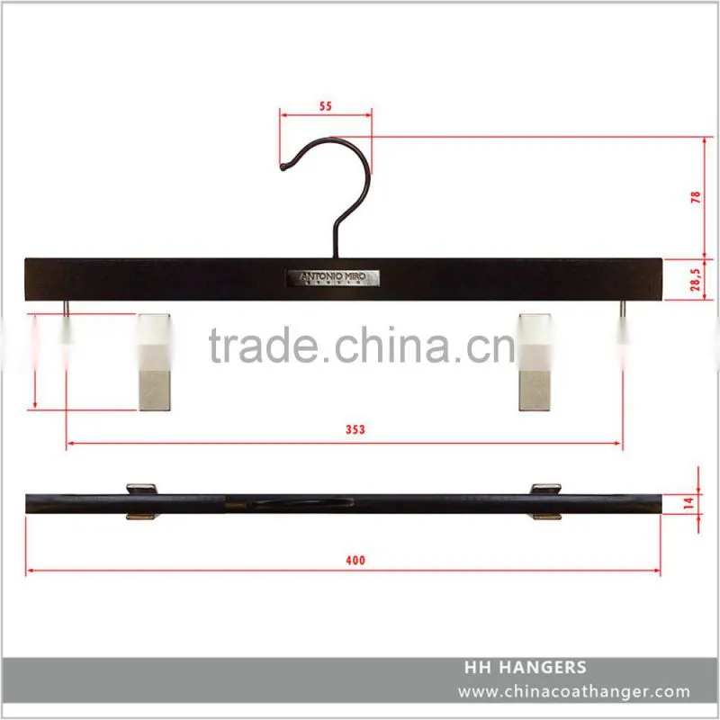 high quality wooden bottom hanger pants hanger for wholesale
