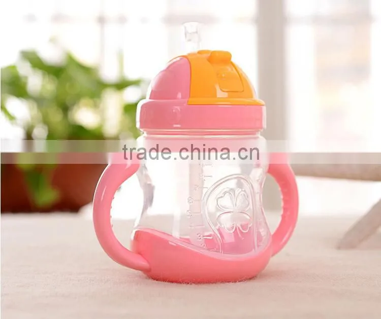 Hot selling food grade plastic non-spilling baby training cup