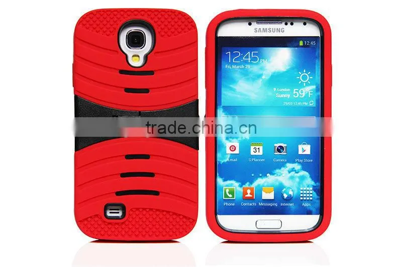 PC+Silicone mobile phone Case Kickstand For Samsung Galaxy S5 i9600