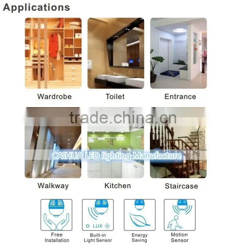 2015 new led sensor light home decor E27 B22 3W5W7W led motion sensor