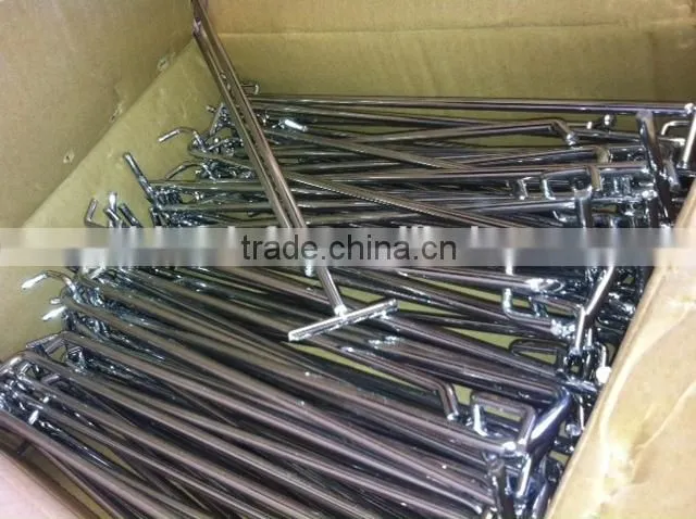 Chrome metal hook for pegboard
