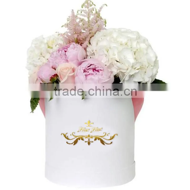 High quality Paper Round Flower Box With lid