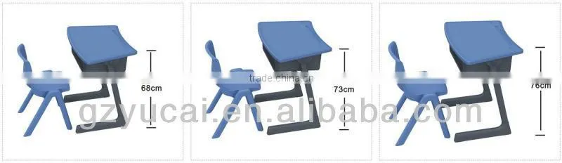 Adjustable children folding desk and chair
