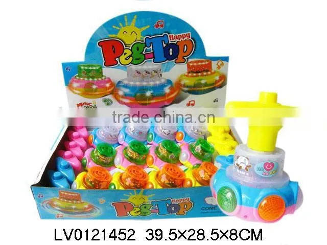 2014 super spinning top toys for Promotional Gifts with light and music