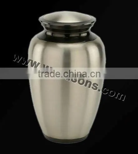 Handmade Stylish Metal Cremation Urns in small and large sizes in brass and aluminium with decoration