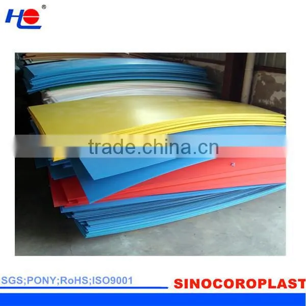 easy to clean and aging resistance plastic color flute board