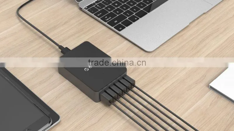 2015 HOT Sell NEW 6 ports desktop charger with Interingent Charging IC CSE-6U