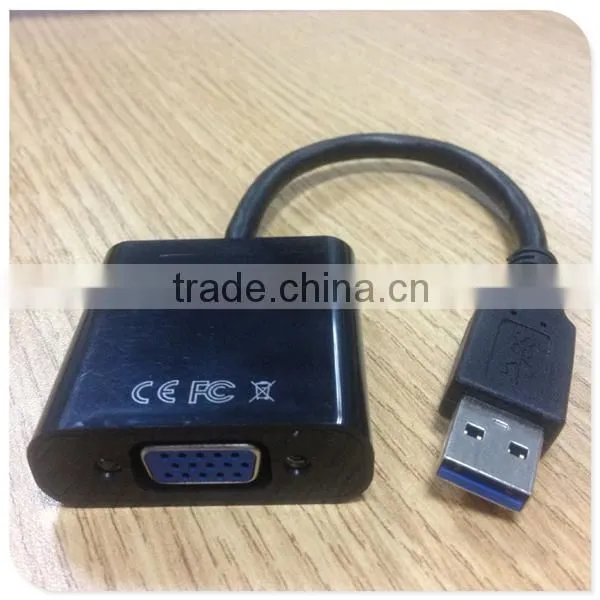 2014 hotsell USB 3.0 cable factory price USB 3.0 TO VGA converter