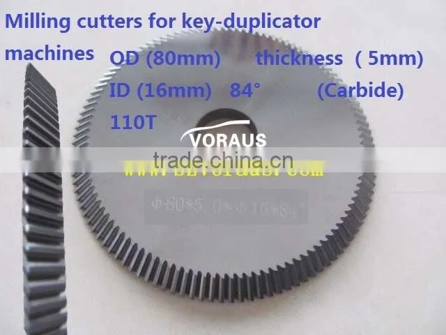 Milling cutters for key-duplicator machines (Carbide) 110T