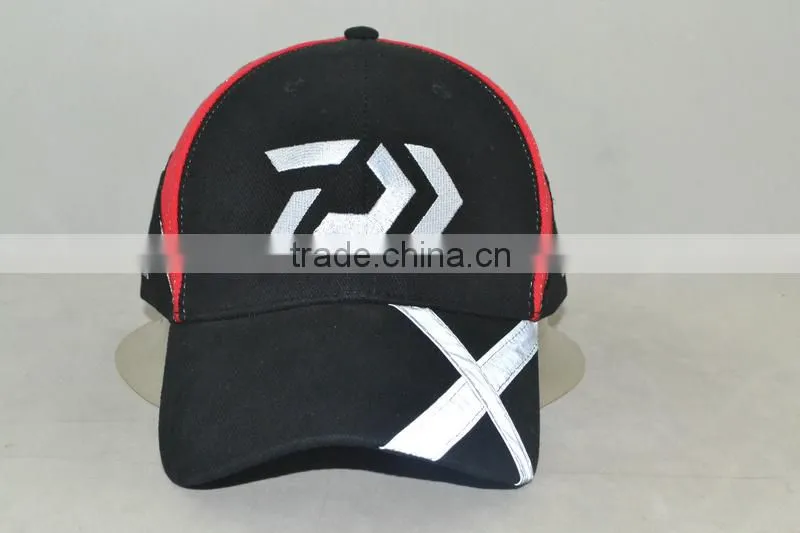 Professional custom 6 panel / / embroidered logo / 100% cotton/black baseball cap