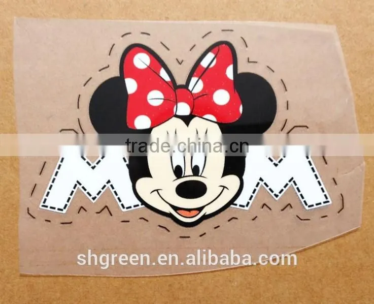 Cute girl heat transfer iron sticker for clothing