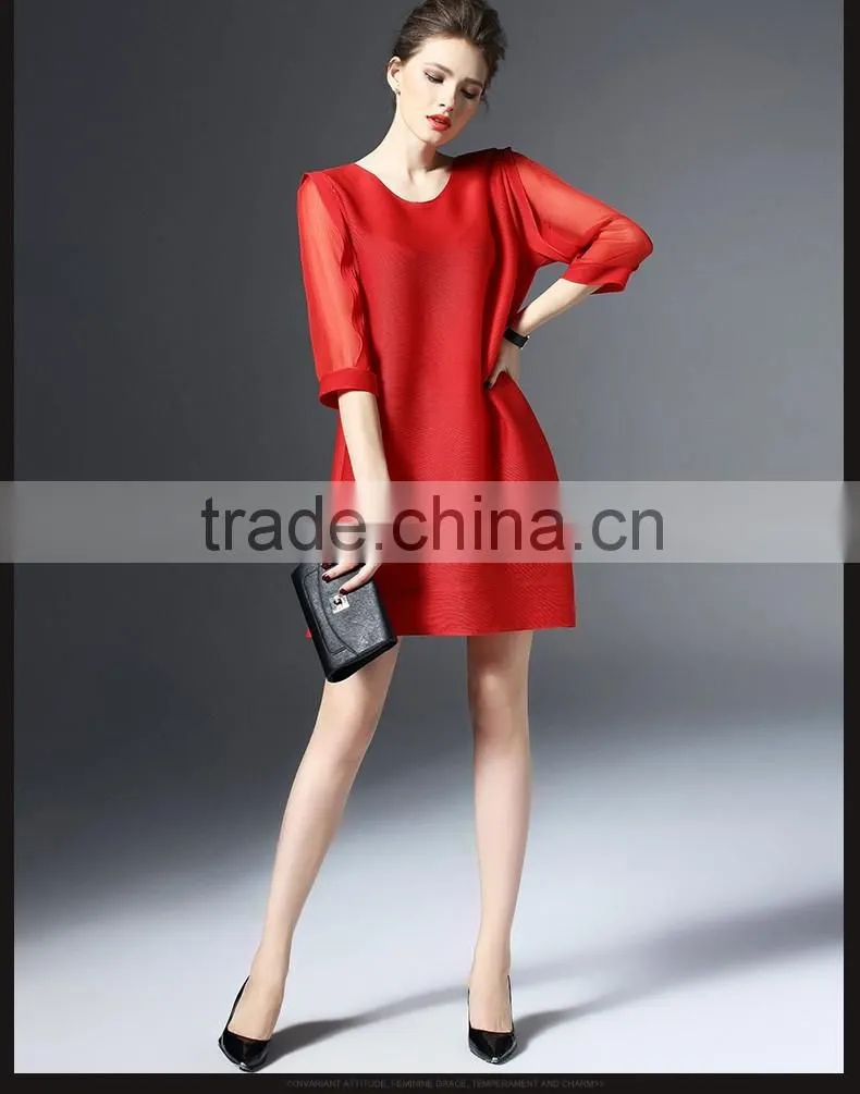 2016 New Fahion women's dress Lanternsleeves for the evening party