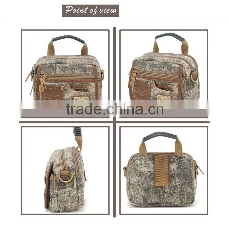 High Density Cotton Canvas Bag Boy Cycling Waist Bag for Men