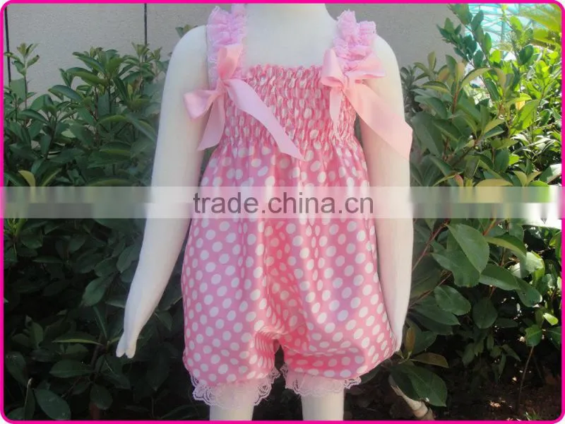 Baby Wholesale Satin Petti Bubble Knickers Princess Romper Red With White Polka Dots Satin Romper Kids Petti Romper