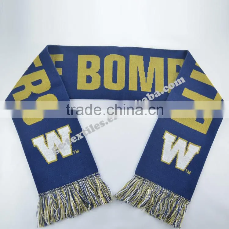 china manufacturer hot new product for 2015 fashion World Cup acrylic knit fans scarf