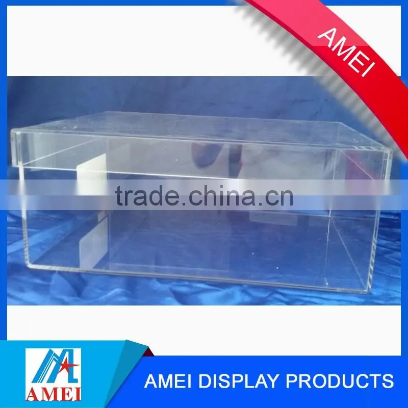 2016 Visible Dustproof acrylic nike shoes display box with label