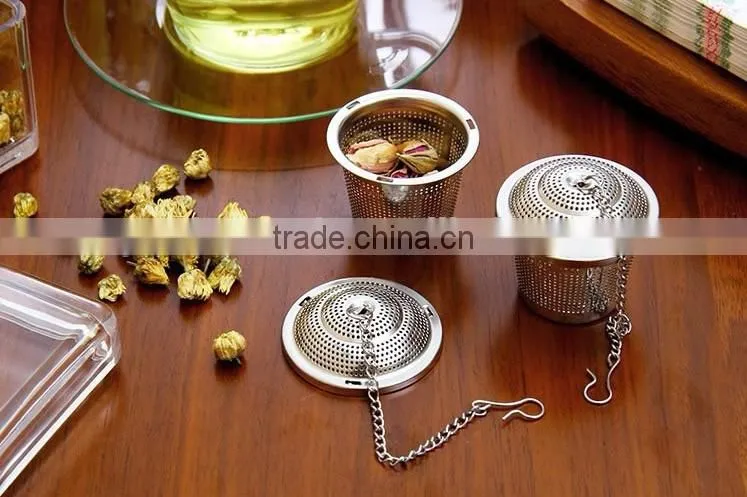 2 set of stainless steel 304 tea infuser cup with 2 bottom trays + 1 tea spoon