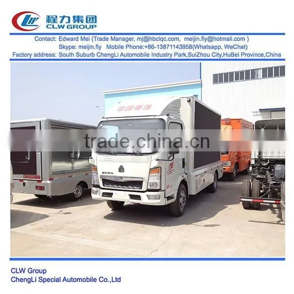 Howo 100 Hp 4*2 type P10 LED truck mounted led sign