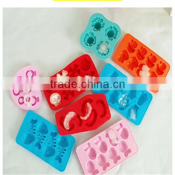 2014 custom hot summer cool frozen silicone ice cube tray