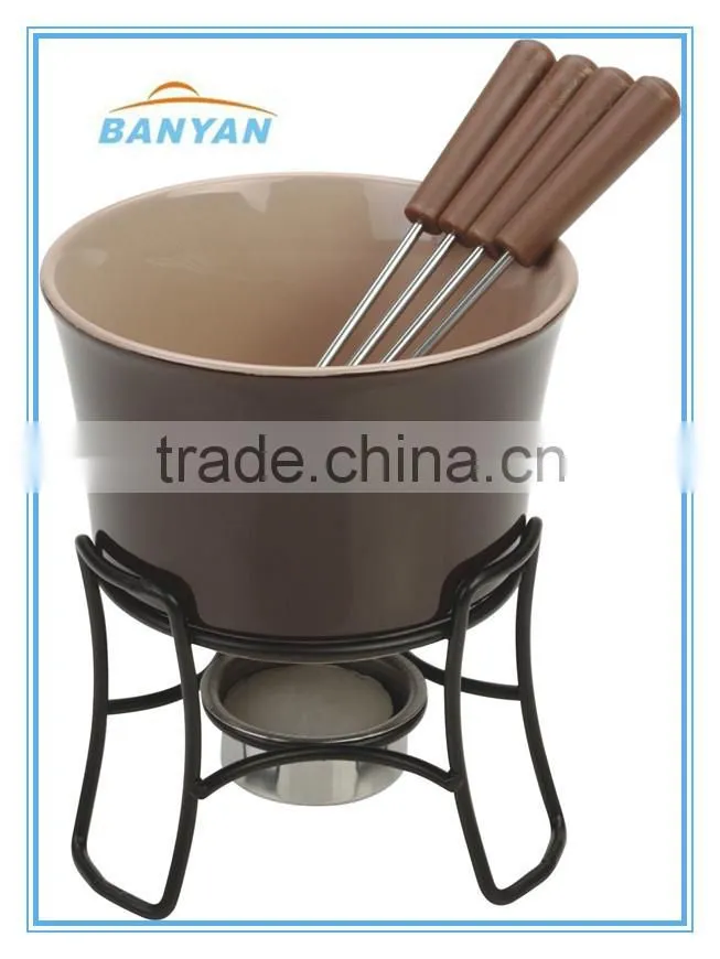 Fondue set, chocolate fondue set, mini fondue set, stainless steel fondue set,