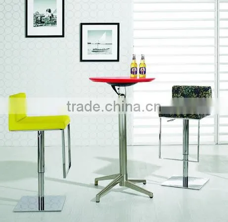 fashion modern outdoor folded ABS top brushed aluminum high cocktail table bar table LQ- BT309