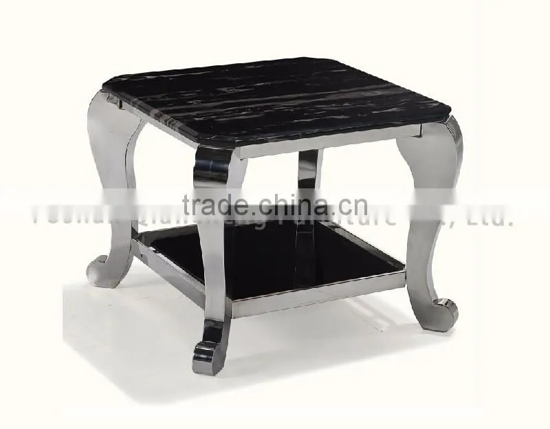 Most popular black color termpered glass side table