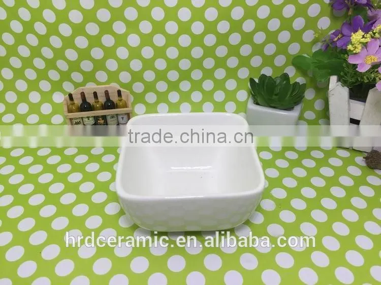 Stocked White Porcelain Square Dish/food dish/rice dish/salad bowl