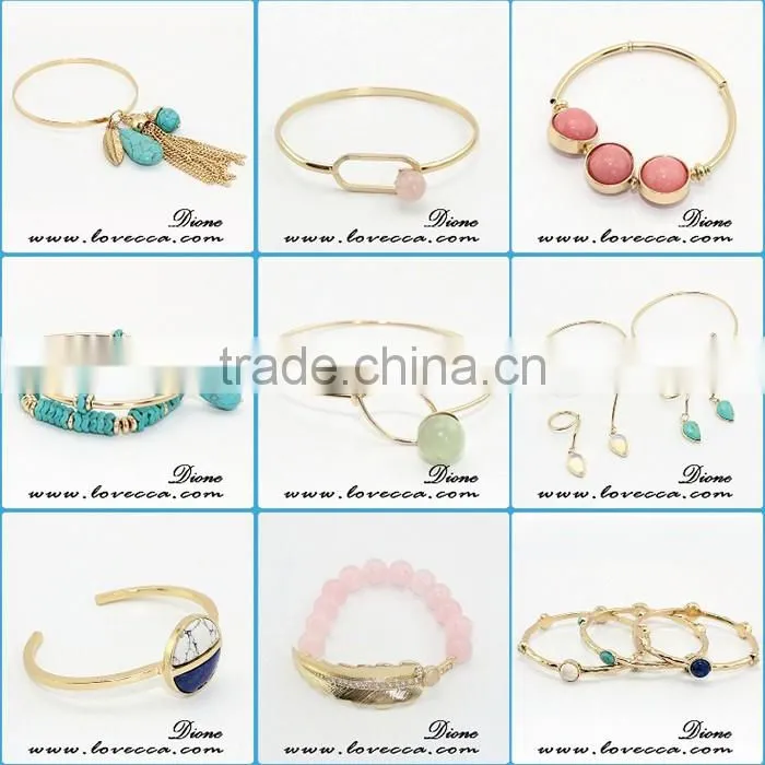 Mutli-color Crystal Natural Stone Bracelet Bangles for Women Natural Druzy Stone Gold Plated Cuff Bangles